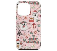 Pink Christmas Spooky Ghost Merry Christmas Retro Pastel Custodia per iPhone 13 Pro