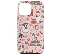 Pink Christmas Spooky Ghost Merry Christmas Retro Pastel Custodia per iPhone 13 Pro Max