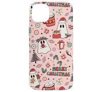 Pink Christmas Spooky Ghost Merry Christmas Retro Pastel Custodia per iPhone 14 Plus