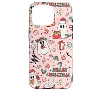Pink Christmas Spooky Ghost Merry Christmas Retro Pastel Custodia per iPhone 16 Pro