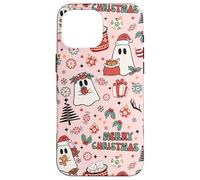 Pink Christmas Spooky Ghost Merry Christmas Retro Pastel Custodia per iPhone 16 Pro Max