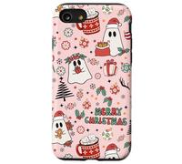 Pink Christmas Spooky Ghost Merry Christmas Retro Pastel Custodia per iPhone SE (2020) / 7/8
