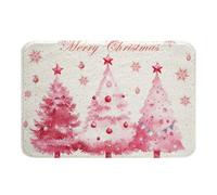 Pink Christmas Tree Girly Xmas Gift Snowflake Dream Princess Style Tappeto D'Ingresso Interno Assorbente Tappeto Per Porta D Ingresso Zerbino Per Interno Per Ingresso Ufficio Zona 40x60Cm