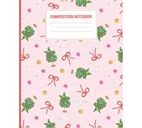 Pink Christmas Trees Composition Notebook: Cute Holiday Journal with Christmas Trees, Stars, and Bows | 100 Lined Pages | 7.5 x 9.25 in | School, Writing, Notes, Diary