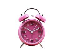 (Pink) Classical Retro Twin Bell Alarm Clock With Backlight