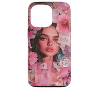 Pink Collage Aesthetic Flowers Girl Art Vibes sognante Custodia per iPhone 13 Pro
