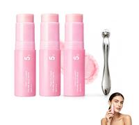 Pink Collagen Volume Multi Balm Stick, Sticks Idratante Portatile, 10g | Multiuso Stick Idratante per Labbra, Occhi e Collo, Stick Viso Nutriente, Idrata e Leviga, 3PC