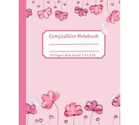 Pink Coquette Aesthetic College Ruled Notebook: Cute Flower Pattern Illustration Notebook for Work or School
