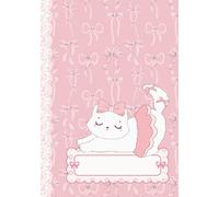 Pink Coquette Cat Notebook: Cozy Cat Edition - A5 College-Ruled Paper, 200 Pages, Cute Girly Aesthetic School Supplies