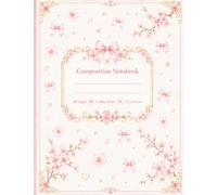 Pink Coquette Composition Notebook: Cherry Blossom Wide Ruled School Notebook for Girls | Cute Pastel Sakura Floral Design: Premium Matte Cover • 110 ... Class Notes, Journaling, Writing & Homework