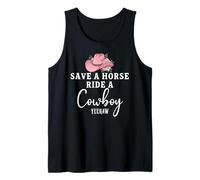 Pink Coquette Cowgirl Hat Save a Horse Ride a Cowboy Yeehaw Canotta