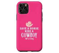 Pink Cowgirl Hat Save a Horse Ride a Cowboy Western Country Custodia per iPhone 11 Pro