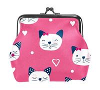 Pink Cute Cats Pattern Portamonete Portafogli Vintage Pouch Borse per regalo