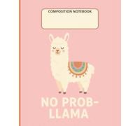 Pink Cute Llama Composition Notebook | Wide Ruled | 110 Pages | 7.5 x 9.25 in | School Writing Journal: Adorable Kawaii Llama Cover | Matte Finish | Perfect for Girls, Kids, Teens & Llama Lovers