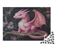 Pink Drago Puzzle 1000Pcs Tree Full of Fiori Decorazione Per La Casa. Rilassamento E Intelligence Per Adulti E Bambini Da 14 Anni 1000pcs (75x50cm)