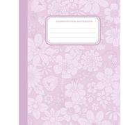 Pink Dreamy Coquette Composition Notebook: Elegant Floral Lined Journal for Teens, Students and Women | Cute Watercolor Flowers College Ruled Book for School, Journaling & Gift Ideas