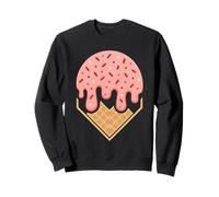 Pink Dripping Ice Cream Baseball Home Plate Sports Lover Felpa