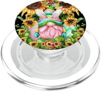 Pink Easter Gnome Dad Graphic For Women And Sunflower Mom PopSockets PopGrip per MagSafe