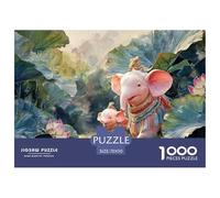 Pink Elephant in The Jungle 1000 Pezzi Cartoncino Premium Puzzle Pink Elephant Sfida Unica Gioco Creativo Puzzle Per Adulti E Bambini 70x50cm/1000pcs