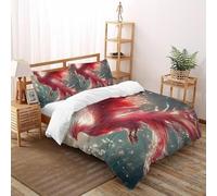 Pink fenice Set Di Biancheria Da Letto Artee Copripiumino 2 Pezzi Comfort Fibra Ultra-fine Per Bambini, Con Cerniera E Federa Super King（260x220cm）