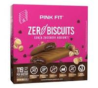 PINK FIT ZER BISCUITS - box da 5 barrette ripieni alla nocciola - barrette da 25g e da 119 kcal ciascuna