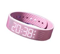 (Pink)Fitsleeps Alarm Clock Watch, a Silent Vibration Alarm for Wake Up