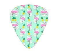 Pink Flamingo Ananas StOlmx - Set di plettri per chitarra, design con stampa completa, 3 spessori disponibili