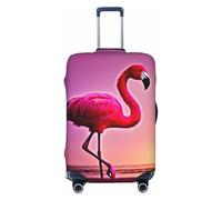 Pink Flamingo Pattern Print Elastic Lavabile Baggage Protector Universale Valigia Copertura di Viaggio Dei Bagagli Copertura, Nero , M