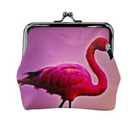 Pink Flamingo Pattern Printing Piccolo Kit da Viaggio Portafoglio, Sacchetto Compatto Per Avventure Campeggio E Pesca Viaggi, nero, Taglia unica, Art Deco