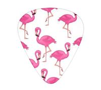 Pink Flamingo - Plettri per chitarra stampati, confezione da 12 plettri personalizzati per chitarra acustica, chitarra elettrica, inclusi 0,46 mm/0,71 mm/0,96 mm