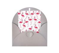 Pink Flamingo Stampa Verticale Carta Bianca Vacanze Auguri Ringraziati Per Voi (Thinking Of You Biglietto di Compleanno)