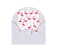 Pink Flamingo Stampa Verticale Carta Bianca Vacanze Auguri Ringraziati Per Voi (Thinking Of You Biglietto di Compleanno)