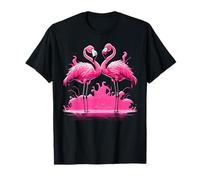 Pink Flamingo Summer Vibes Design per le donne Maglietta