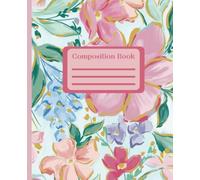 Pink Floral Composition Notebook |College Ruled|