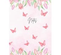 Pink Floral Composition Notebook: Large College Ruled Journal: 8.5 x 11 Lined Notebook for Work, Home Office, and High School or College Students; 110 Pages (Vintage Botanical Aesthetic)