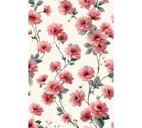 Pink Floral Garden Lined Journal: 110 Lined Pages, Elegant Botanical Notebook for Daily Writing, Reflections, Notes, and Gratitude (6 x 9 Inches)