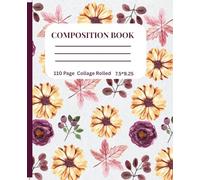 Pink Floral Notebook - 110 Pages, Soft Cover Journal, Aesthetic Pink Flower Design