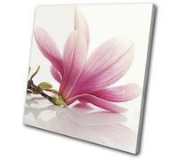 Pink Flowers Contemporary Modern Floral SINGLE TELA parete arte foto stampa