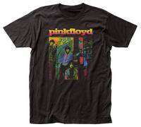 Pink Floyd 1976 Psichedelico Colori Classico Rock Aderente Uomo Jersey Tee PF76