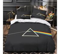 Pink Floyd 3D Stampa Digitale Gruppo rock britannico 3 Pezzi Copripiumino Set Copripiumino Set Di Biancheria Da Letto E Federe Microfibra Morbido Con Cerniera Per Bambini Super King（260x220cm）