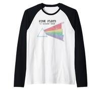 Pink Floyd 73 Summer Tour Rainbow Prism Dark Side Maglia con Maniche Raglan