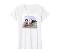 Pink Floyd Atom Heart Mother Maglietta, Donna, Bianco, XL