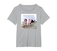 Pink Floyd Atom Heart Mother Maglietta, Donna Plus-Size, Grigio Melange, 5X