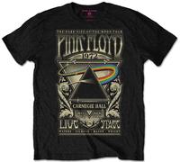 Pink Floyd 'Carnegie Hall Poster' (Nero) T-Shirt (Plus Sizing) - UFFICIALE