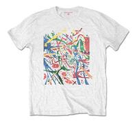 Pink Floyd - T-Shirt # S White Unisex # Pollock Prism