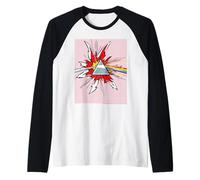 Pink Floyd Dark Side of The Moon Prisma Rainbow Explosion Maglia con Maniche Raglan