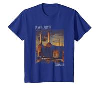 Pink Floyd Faded Animals Maglietta, Bambini, Blu Reale, 8 Anni