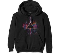 Pink Floyd - Felpa # S Black Unisex # Dark Side Of The Moon Pink Splatter