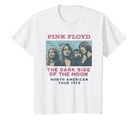 Pink Floyd Il Lato Oscuro della Luna Tour 1973 Maglietta, Bambini, Bianco, 12 Anni