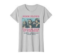 Pink Floyd Il Lato Oscuro della Luna Tour 1973 Maglietta, Donna, Argento, 3XL